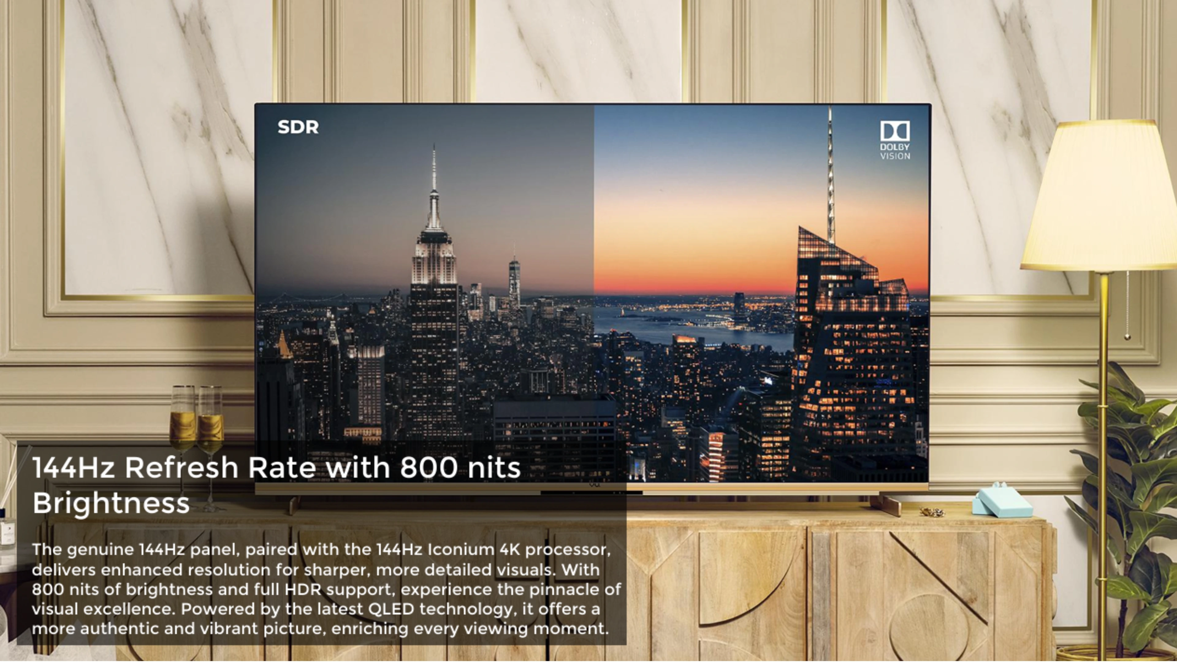 Vu Masterpiece Frame TV 55 Inch 4K QLED - Detail View 3